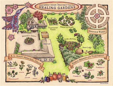 Master Plans Healing Garden Medicine Wheel Horticulture Therapy