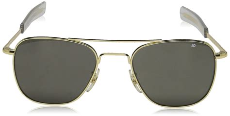 authentic ao eyewear 23k gold frame bayonet temple true color grey glass lens sunglasses usmc