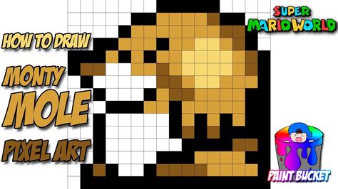 Speed Drawing Monty Mole Super Mario Maker And Super