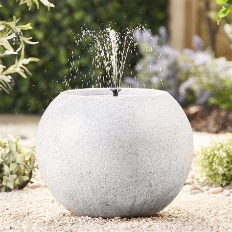 Serenity Solar Powered Sandstone Sphere Water Feature Garden Gear