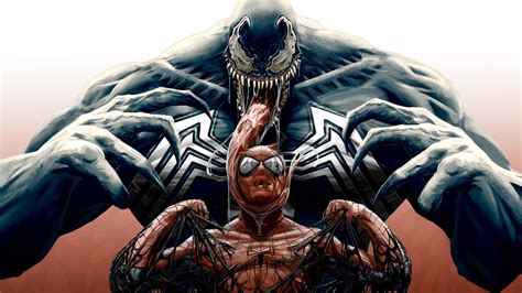 Cartoons, marvel, hero, fighting, spide man, simple background. Venom vs Spider-Man Artwork 4K Wallpapers | HD Wallpapers ...