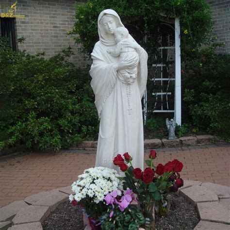 Mother Mary Sculpture Natural Marble Large Virgin Mary Garden Statue