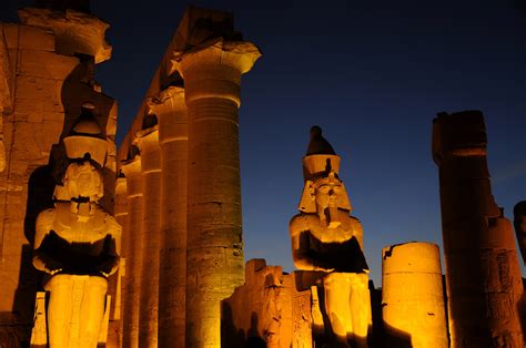 Luxor Temple Complex At Night 7 Luxor And Karnak Geography Im