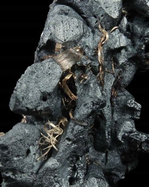 Photographs Of Mineral No 69169 Acanthite With Native Silver From