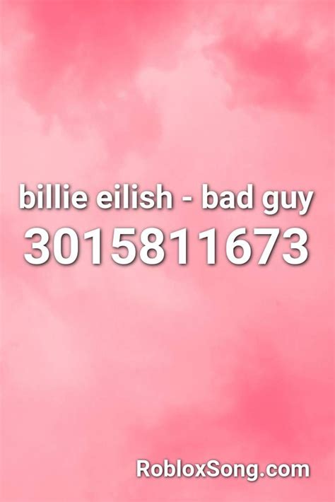 Billie Ellish Songs Codes For Roblox