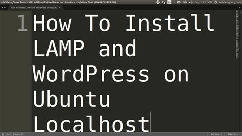 How To Install Lamp Stack And Wordpress On Ubuntu Localhost Youtube