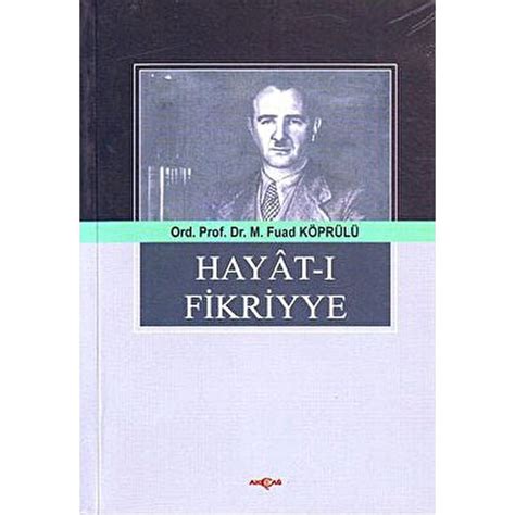 Hayat I Fikriyye Mehmed Fuad Köprülü Kitabı Ve Fiyatı
