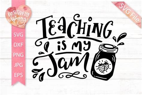 Svg Hand Lettered Teacher Shirt Teacher Life Education Is My Jam Cricut