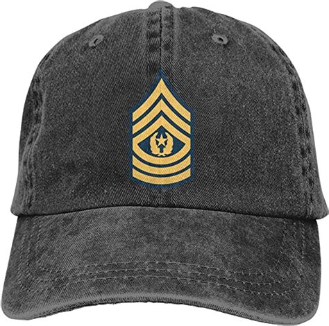 Army Command Sergeant Major E 9 Rank Insignia Adjustable Baseball Caps