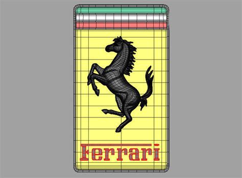 The company has been famous for its success in racing, especially formula one. 3D model ferrari logo with horse and shield VR / AR / low-poly OBJ FBX MA MB | CGTrader.com