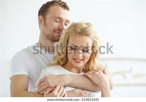 Couple Standing Embracing Stock Photo 214815241 Shutterstock