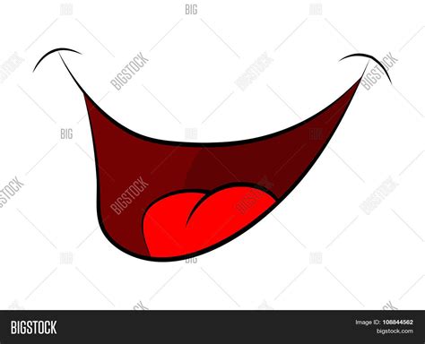 Cartoon Smile Mouth Vector And Photo Free Trial Bigstock