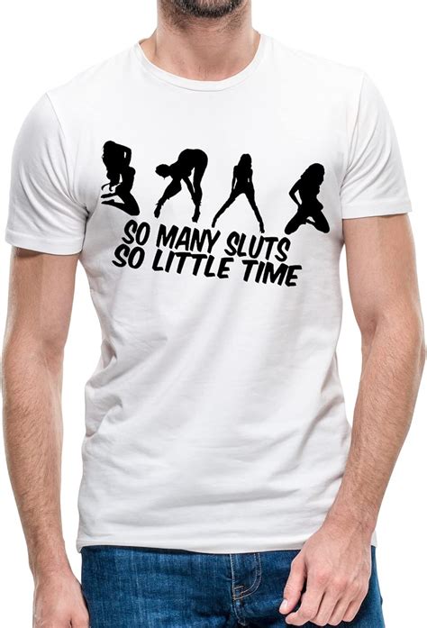Men S So Many Sluts Funny T Shirt Jokes Gym Top Birthday Gift Tee Small