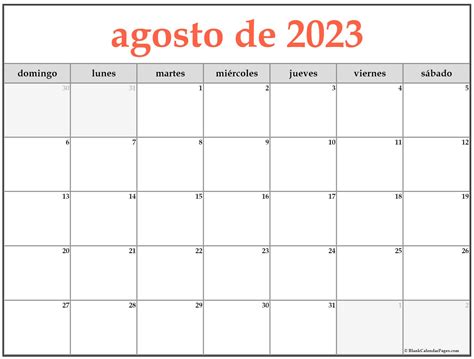 Agosto De 2023 Calendario Gratis Calendario Agosto