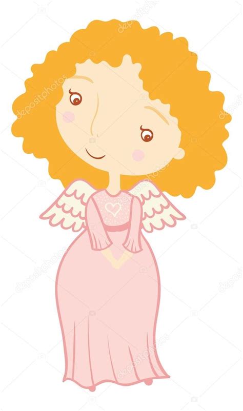 Pink Angel Stock Vector Image By ©apolinarias 57814965