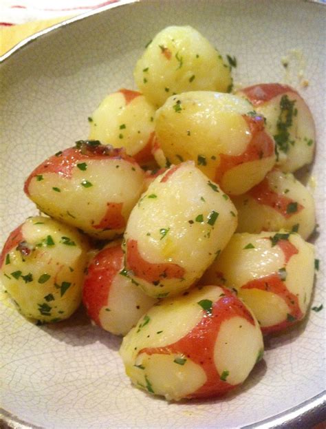 Season with additional salt and black pepper, to taste. Buttery Boiled Baby Red Potatoes with Herbs | Red potato ...