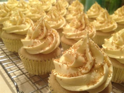 Using an electric whisk beat 110g softened butter and 110g golden caster sugar together until pale and fluffy then whisk in 2 large eggs, one at a time, scraping down the sides of the bowl after each addition. Frosted!: The Ultimate Vanilla Cupcake Recipe