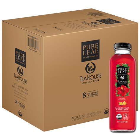 Pure Leaf Tea House Collection Passionfruit And Pineapple Flavors Organic Hibiscus Tea
