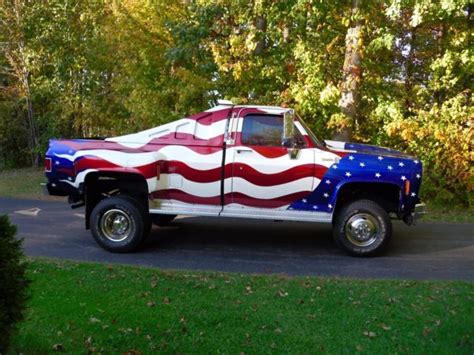 1973 Chevrolet Siverado 3500 Custom Built American Flag Truck For Sale
