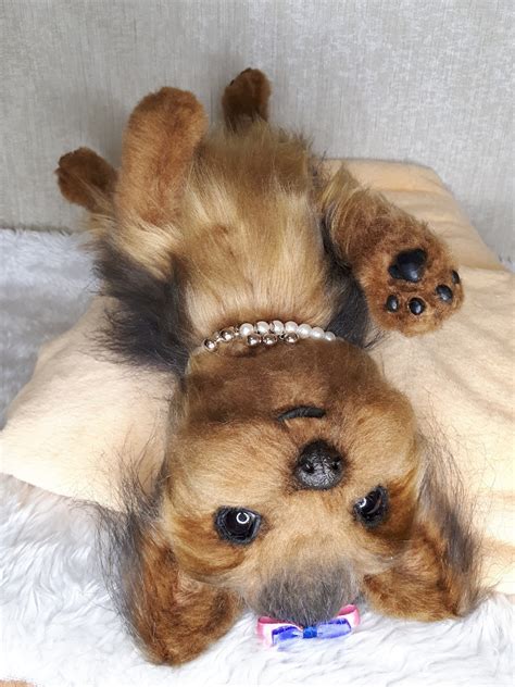 Yorkshire Terrier Realistic Animal Dog Soft Plush Toy Etsy