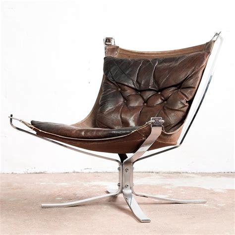 Chrome And Leather Falcon Chair By Sigurd Ressell 77477