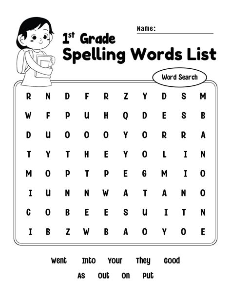 Best St Grade Word Search Puzzles Printable Printablee Word