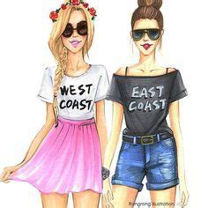 You love your best friend more than anything, and you want the whole world to know. Fashion illustration for best friends by fashion ...