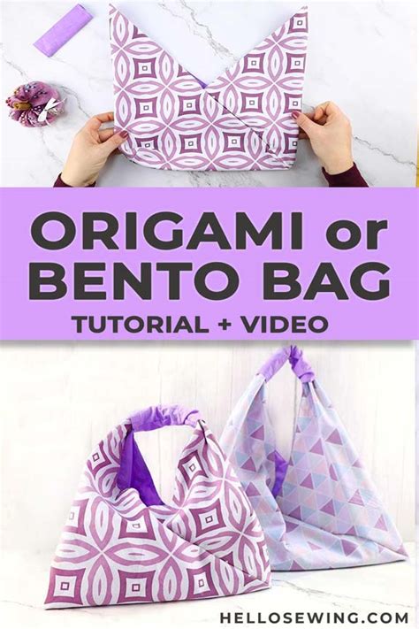 Diy Bento Bag Origami Bag Pattern And Tutorial ⋆ Hello Sewing