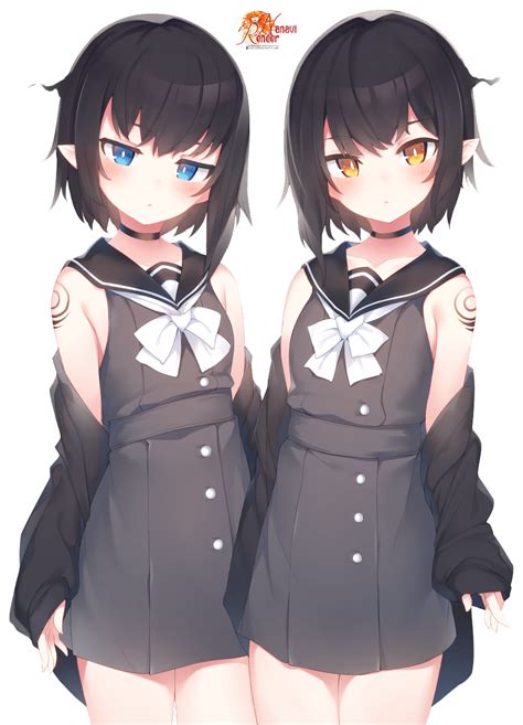 Anime Twins Render By Nanavichan On Deviantart