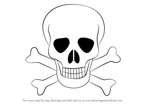 Learn How To Draw Skull With Crossbones Skulls Step By Step Drawing