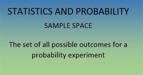 Alberta Math Grade 7 Statistics And Probability A Sample Space Is