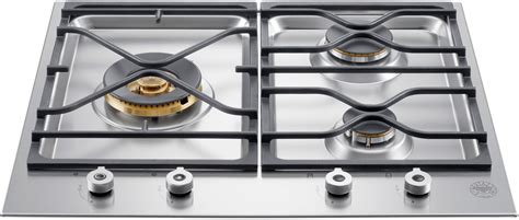 Bertazzoni Pmb24300x 24 Inch Gas Cooktop With 3 Sealed Brass Burners