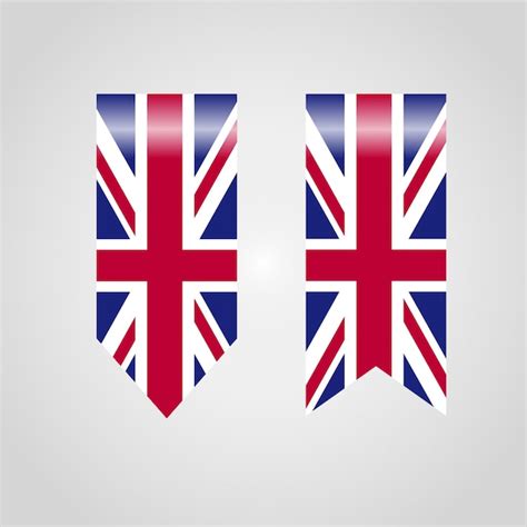 Premium Vector British Flag Design Vector Set