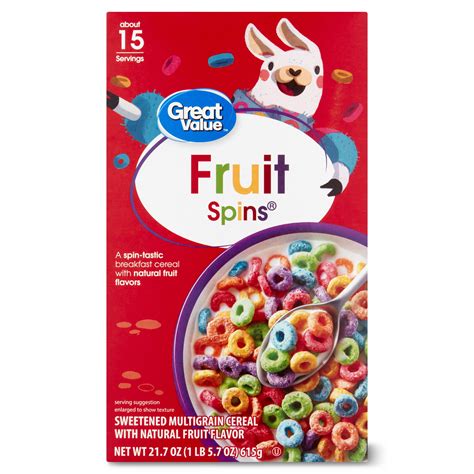 Great Value Fruit Spins Cereal 217 Oz