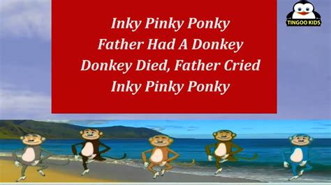 Animated Nursery Rhymes Inky Pinky Ponky Karaoke Song With Ding