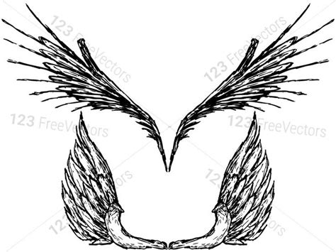 Hand Drawn Wings Vector And Photoshop Brush Pack 08 How To Draw Hands