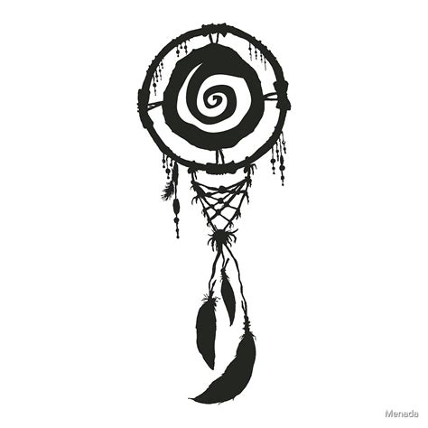 Dream Catcher Black Silhouette By Menada Redbubble