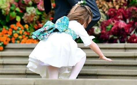 Princess Charlotte Takes A Tumble At Princess Eugenies Royal Wedding