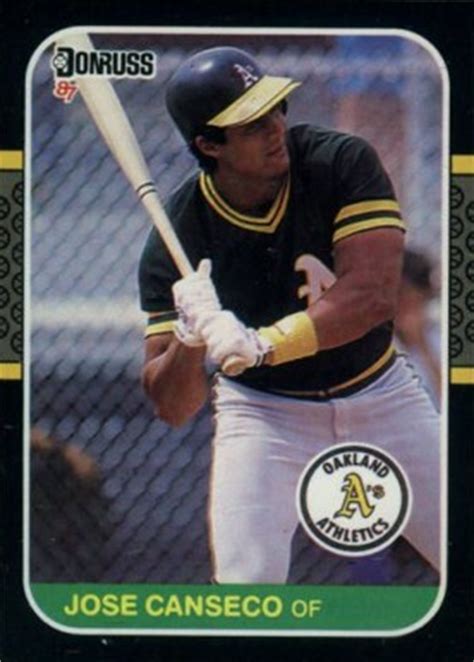 Jose canseco is a former major league baseball player. 1987 Donruss Jose Canseco #97 Baseball Card Value Price Guide