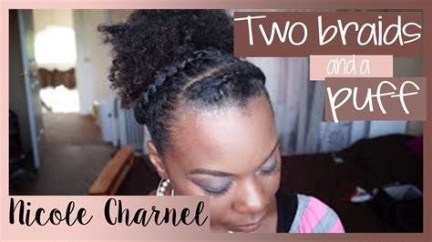 With the passage of time, braids have taken a variety of shapes and styles. Style Me Simple NATURAL HAIR⎜Two Braids & A Puff - YouTube