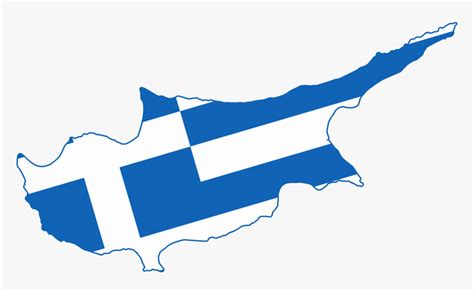 Flag Map Of The Cyprus Greece And Cyprus Flag Hd Png Download Kindpng
