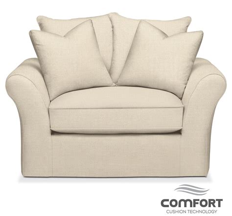 Living Room Furniture Allison Comfort Chair And A Half Cream