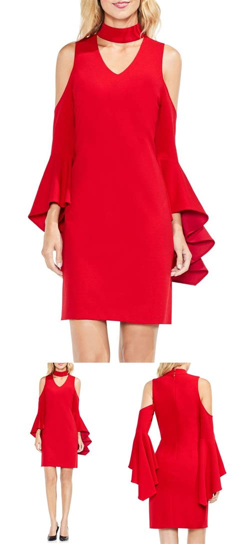 Cold Shoulder Bell Sleeve Dress By Vince Camuto Dresses Bell Sleeve