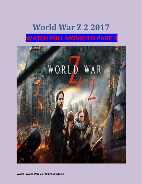 Watch World War Z 2017 Full Movie Hd Hindi