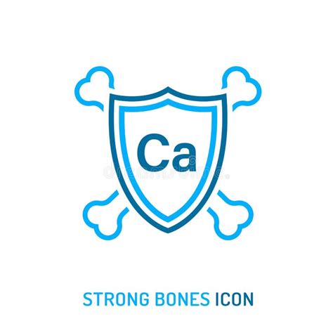 Calcium Is Good For Bones Editable Vector Icon Stock Vector