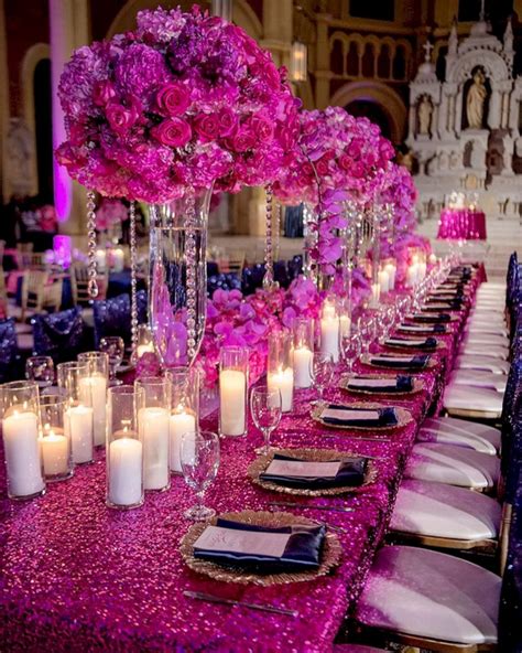 40 Gorgeous Navy Blue Wedding Party Decoration Ideas Fuchsia Wedding