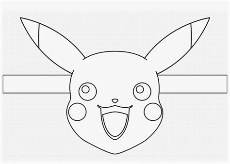 Download Pikachu Face Mask Blank For Colouring Face Hd Transparent