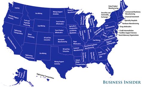 The Most Distinctive Industry In Every State Business Insider