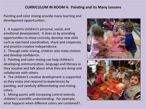 Curriculum In Room 4 Painting And Its Many Lessons Eylf Learning