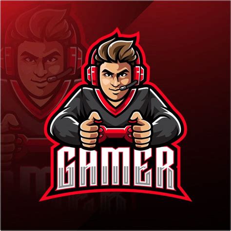 The Logo For A Gaming Team With A Man Holding A Video Game Controller